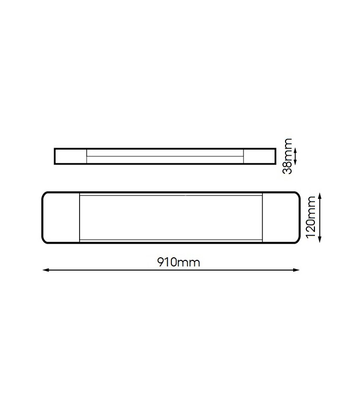 Regleta LED LUXTAR PRO 91Cm 40W 4000Lm IP20 CCT