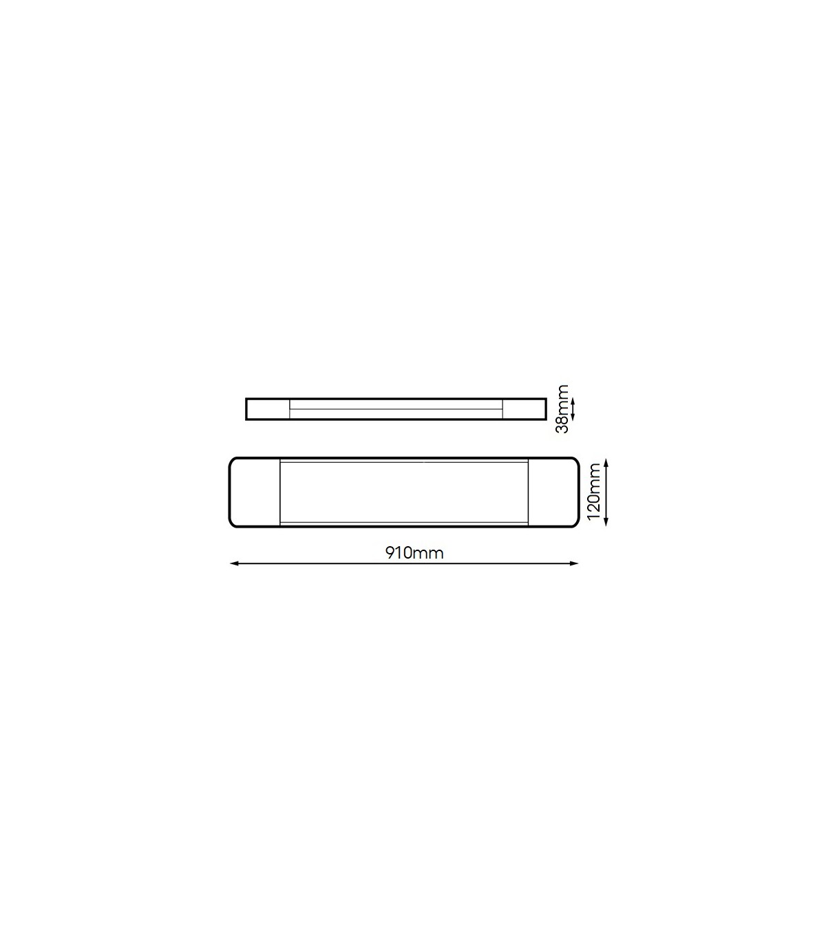 Regleta LED LUXTAR PRO 91Cm 40W 4000Lm IP20 CCT