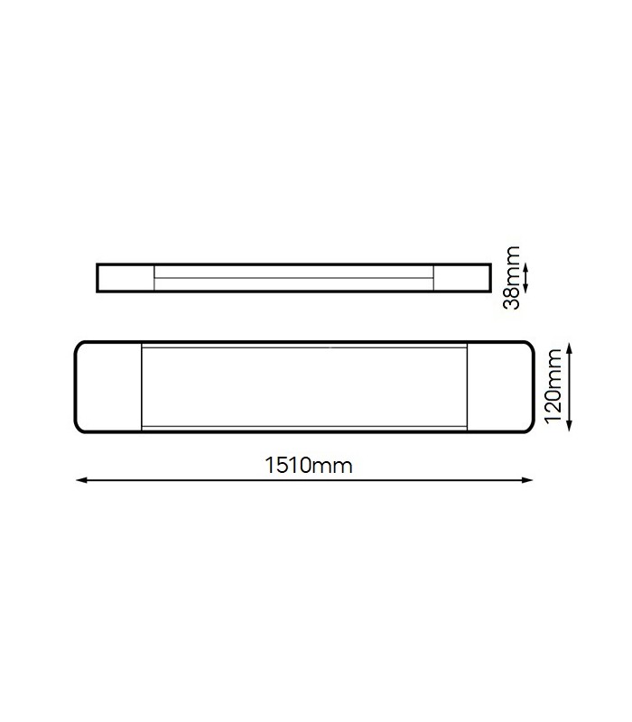 Regleta LED LUXTAR PRO 151Cm 60W 6000Lm IP20 CCT
