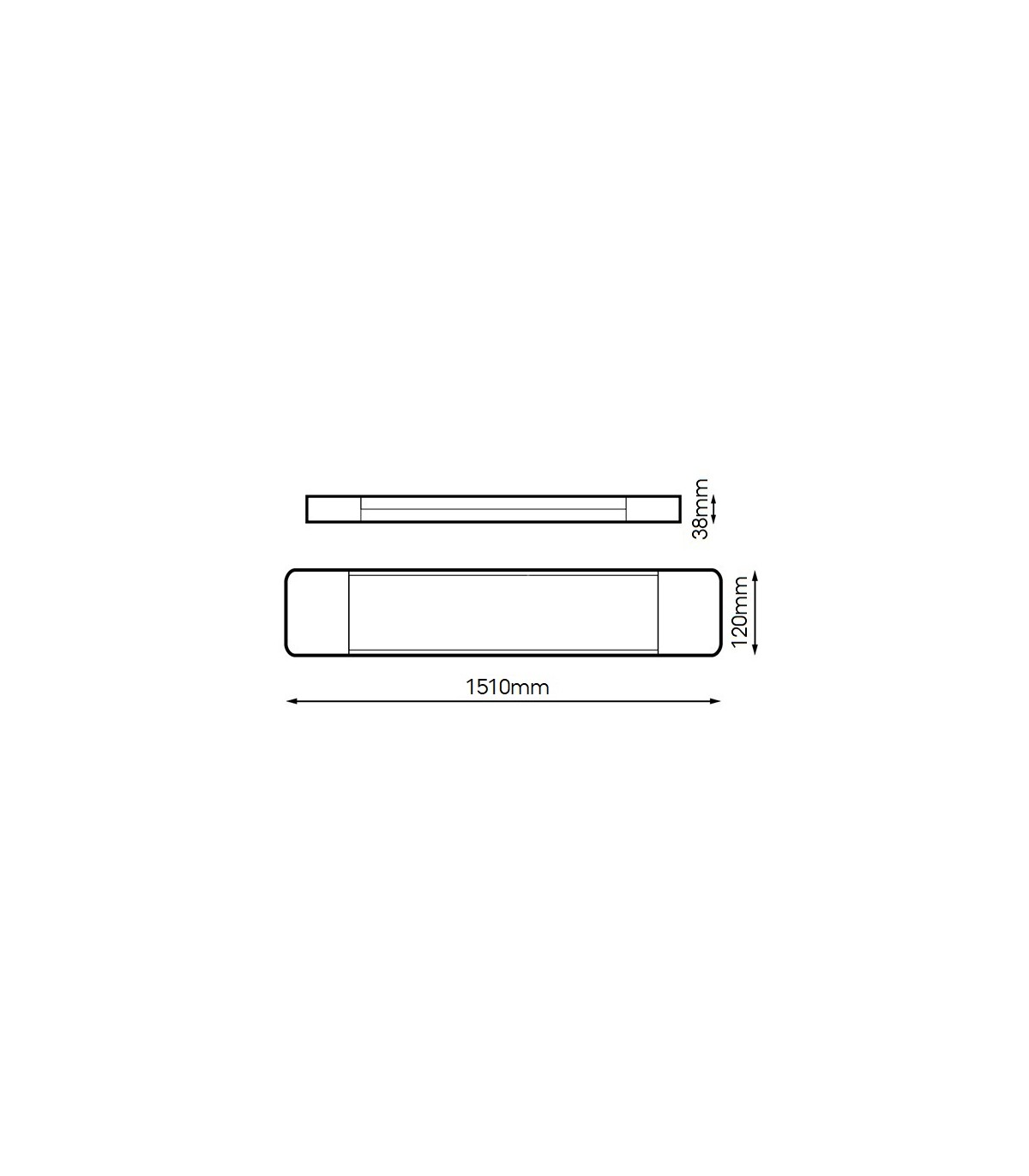 Regleta LED LUXTAR PRO 151Cm 60W 6000Lm IP20 CCT