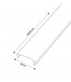 Rollo Difusor Negro Para Perfil Ancho 28Mm -30 Metros-
