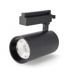 Foco Carril Monofásico FAST 30W 3000LM 24º Negro CCT