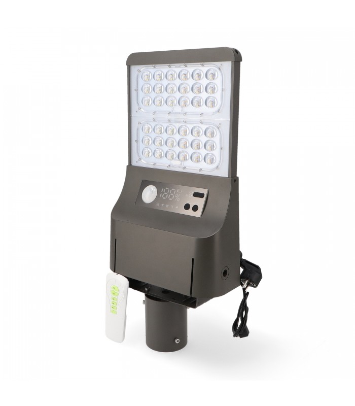 Farola Led solar HYBRID 200W/20W 9000Lm 140ºX75º IP65 CCT