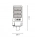 Farola Led solar HYBRID 200W/20W 9000Lm 140ºX75º IP65 CCT
