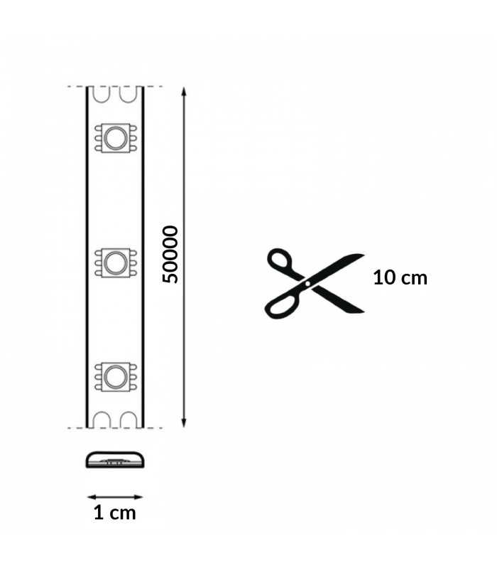 Tira Led COBPOINT 10W/m 1100Lm 220VDC IP65 -50 Metros-