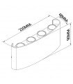 Aplique LED Exterior ARCS 8W 830Lm IP54 Blanco