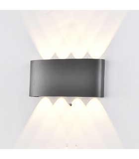 Aplique LED Exterior ARCS 8W 830Lm IP54 Antracita