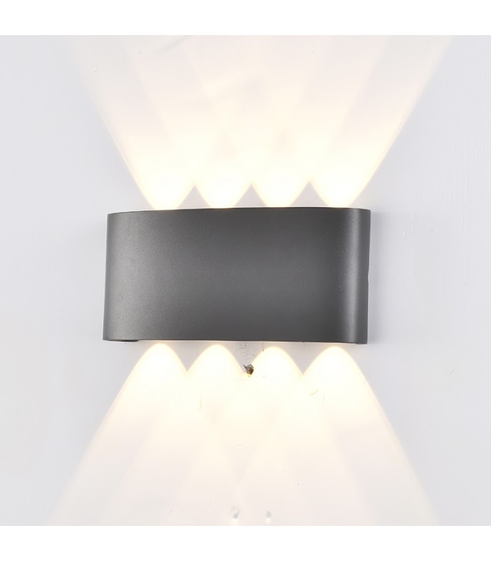 Aplique LED Exterior ARCS 8W 830Lm IP54 Antracita