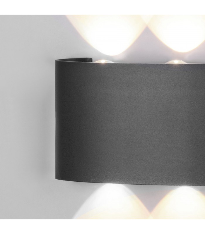 Aplique LED Exterior ARCS 6W 450Lm IP54 Antracita