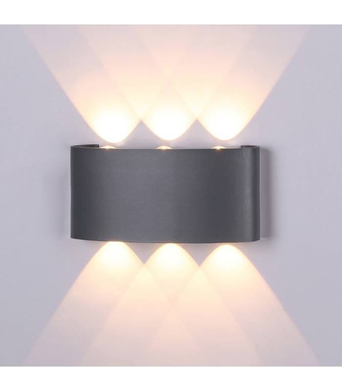 Aplique LED Exterior ARCS 6W 450Lm IP54 Antracita