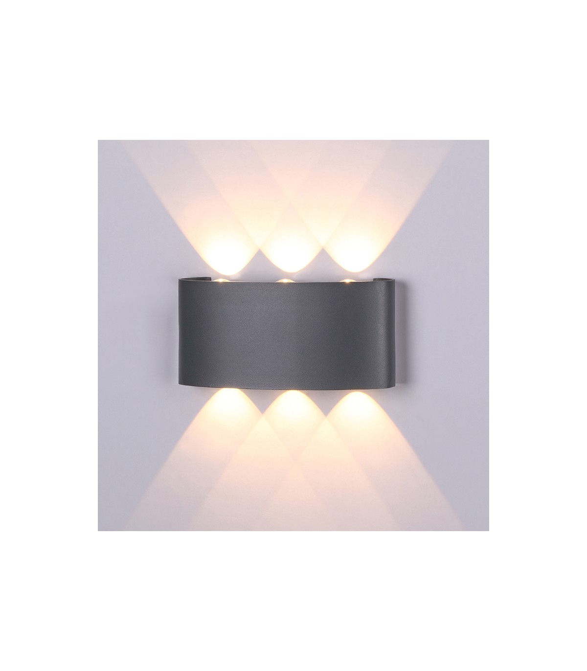 Aplique LED Exterior ARCS 6W 450Lm IP54 Antracita