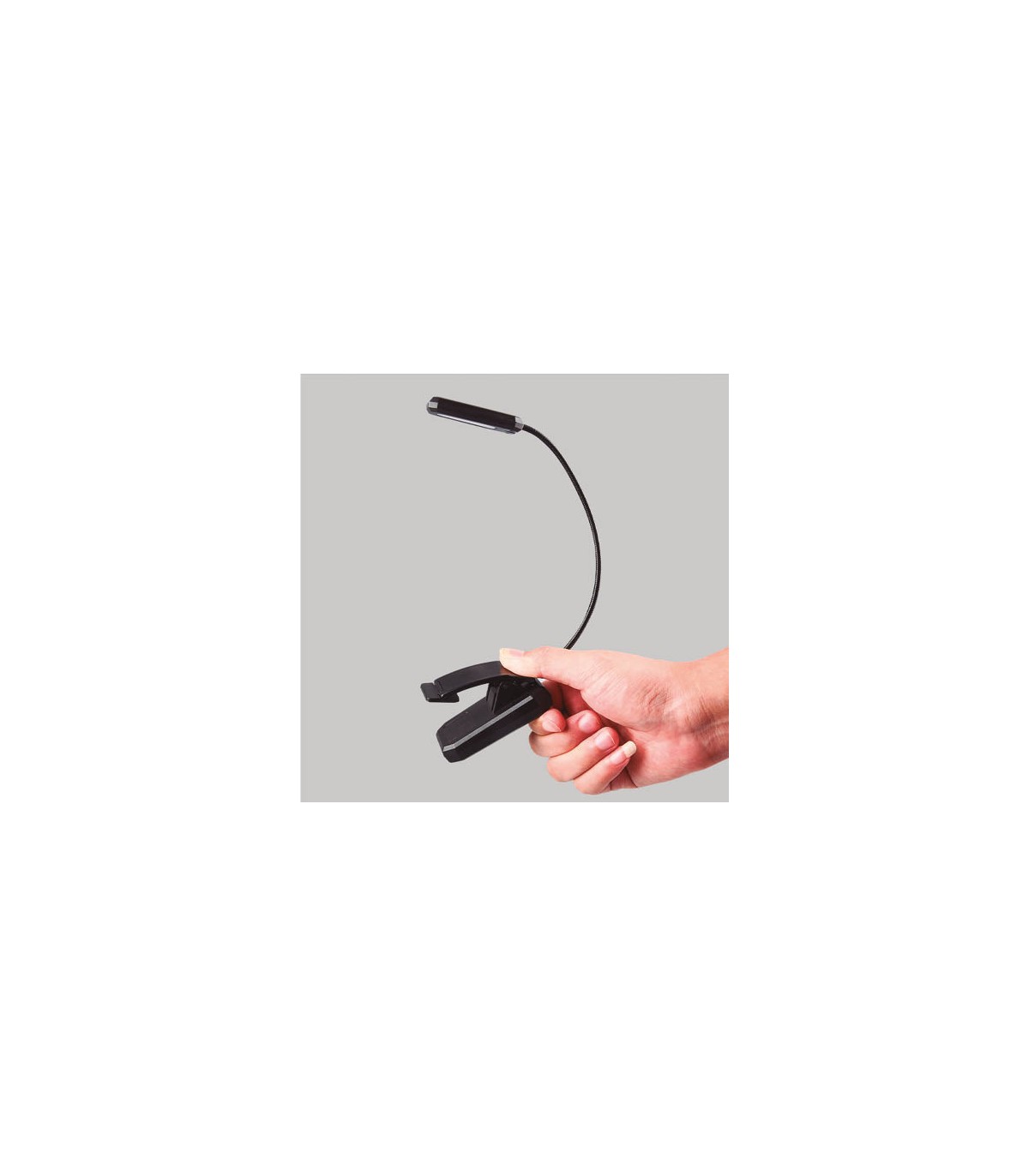 Linterna Lectura Led Ajustable con Pinza 1W 60Lm 3000K