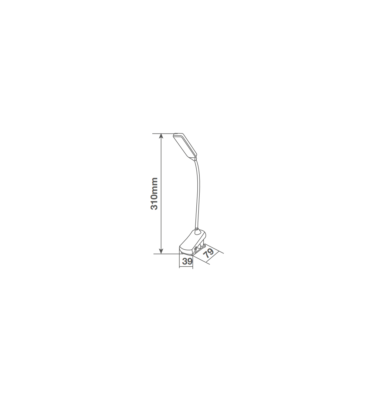 Linterna Lectura Led Ajustable con Pinza 1W 100Lm