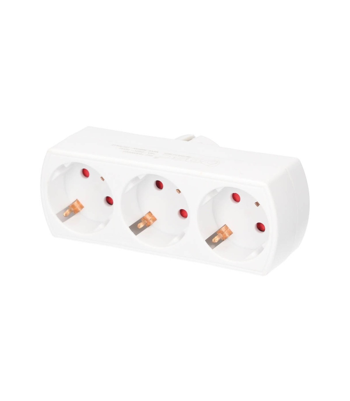Ladrón Triple Plano Schuko 2P+TT 10/16A 250V