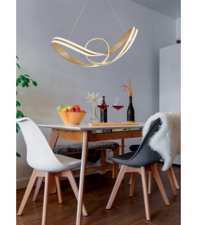 Lámpara Colgante STELAR MADERA 110W 11000Lm CCT