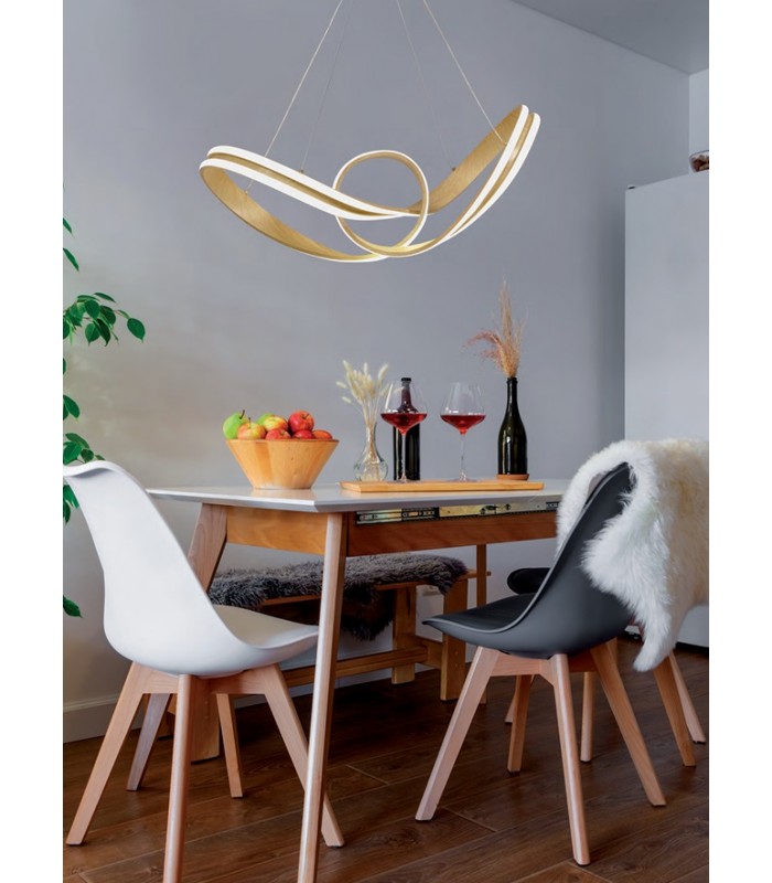Lámpara Colgante STELAR MADERA 110W 11000Lm CCT