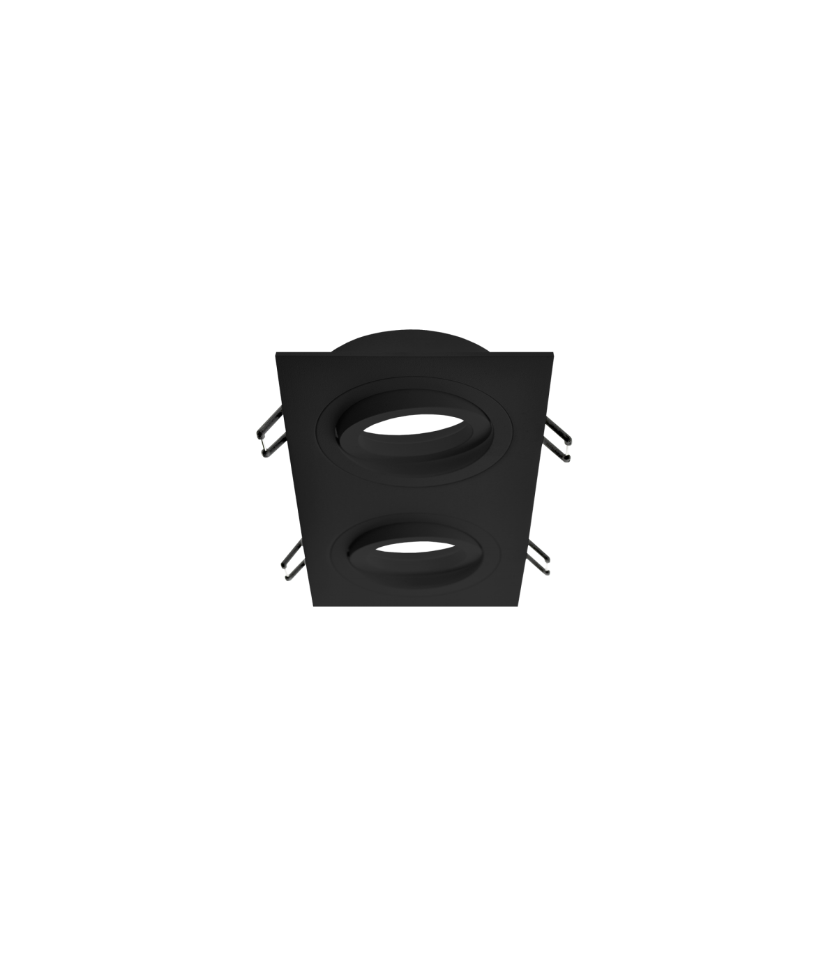 Empotrable Basculante Doble Rectangular Negro/Negro