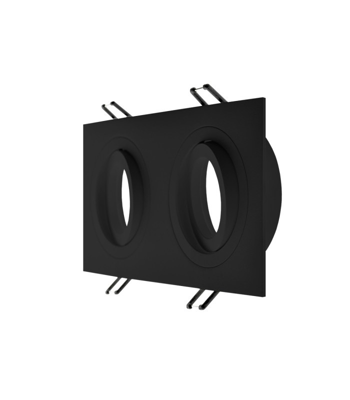 Empotrable Basculante Doble Rectangular Negro/Negro