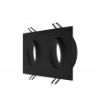 Empotrable Basculante Doble Rectangular Negro/Negro