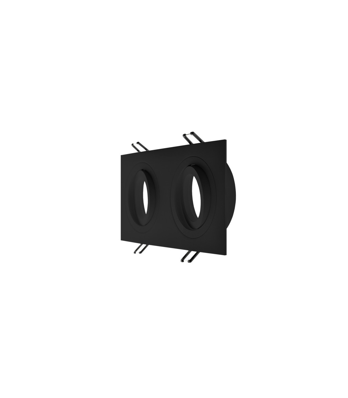 Empotrable Basculante Doble Rectangular Negro/Negro