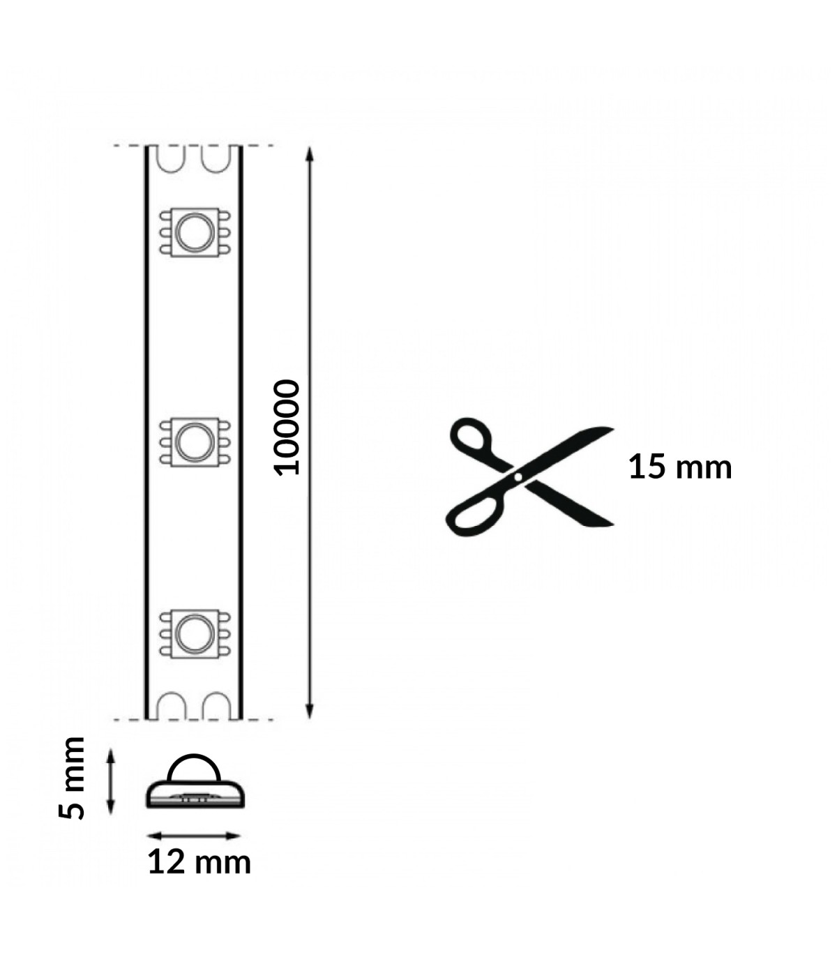 Tira LED Digital OPTICAL 6W RGB-IC IP20 DC24V -10 Metros-