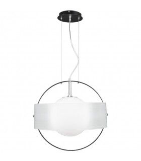 Lámpara Colgante ORB 1xE27 Blanco/Negro