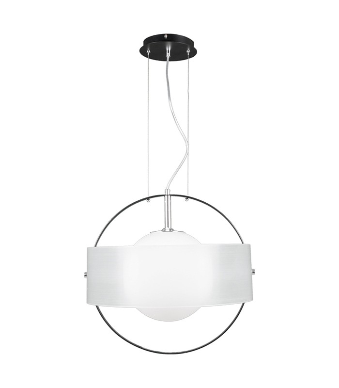 Lámpara Colgante ORB 1xE27 Blanco/Negro