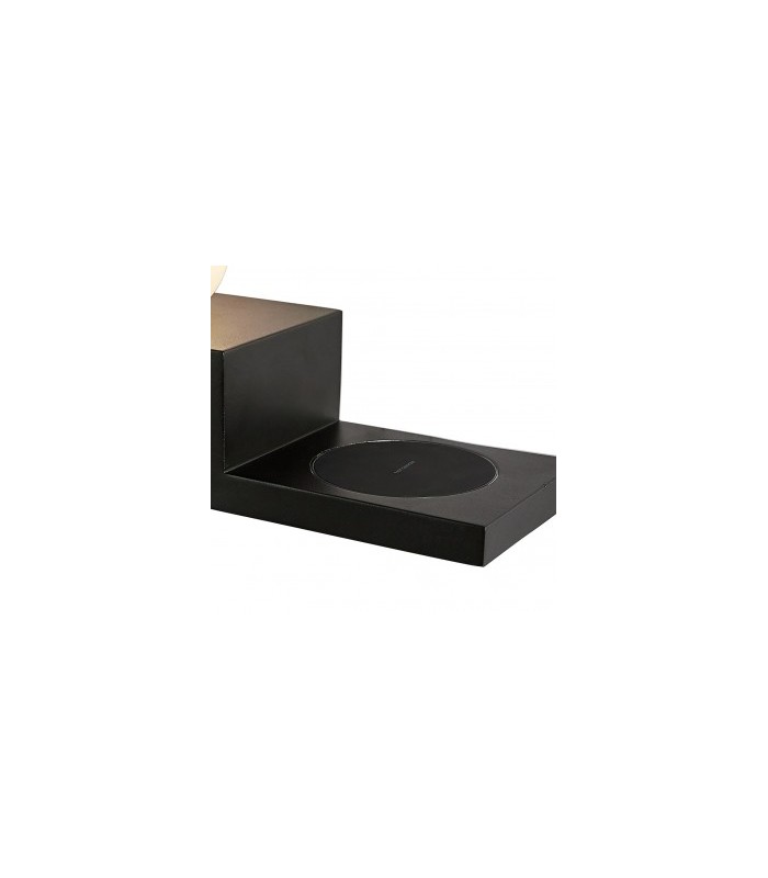 Aplique LED ZANIBAR 6W 470Lm IP20 Con Cargador Móvil por Inducción Negro
