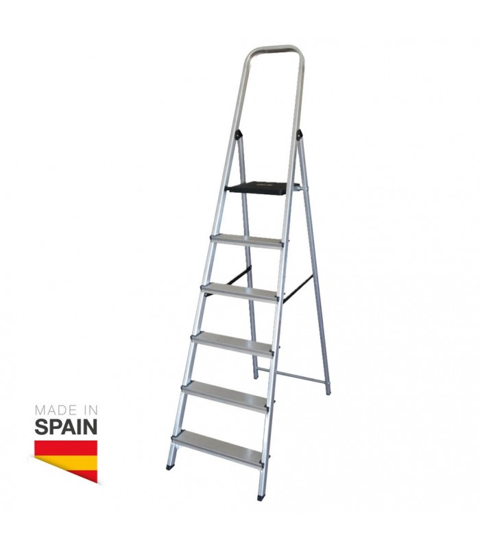Escalera aluminio 6 peldaños Max. 150kg GSC