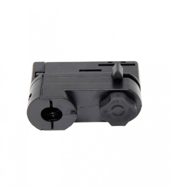 Adaptador para Carril Trifásico Negro