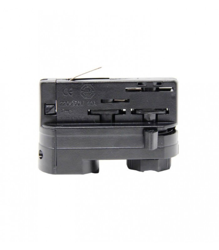 Adaptador para Carril Trifásico Negro