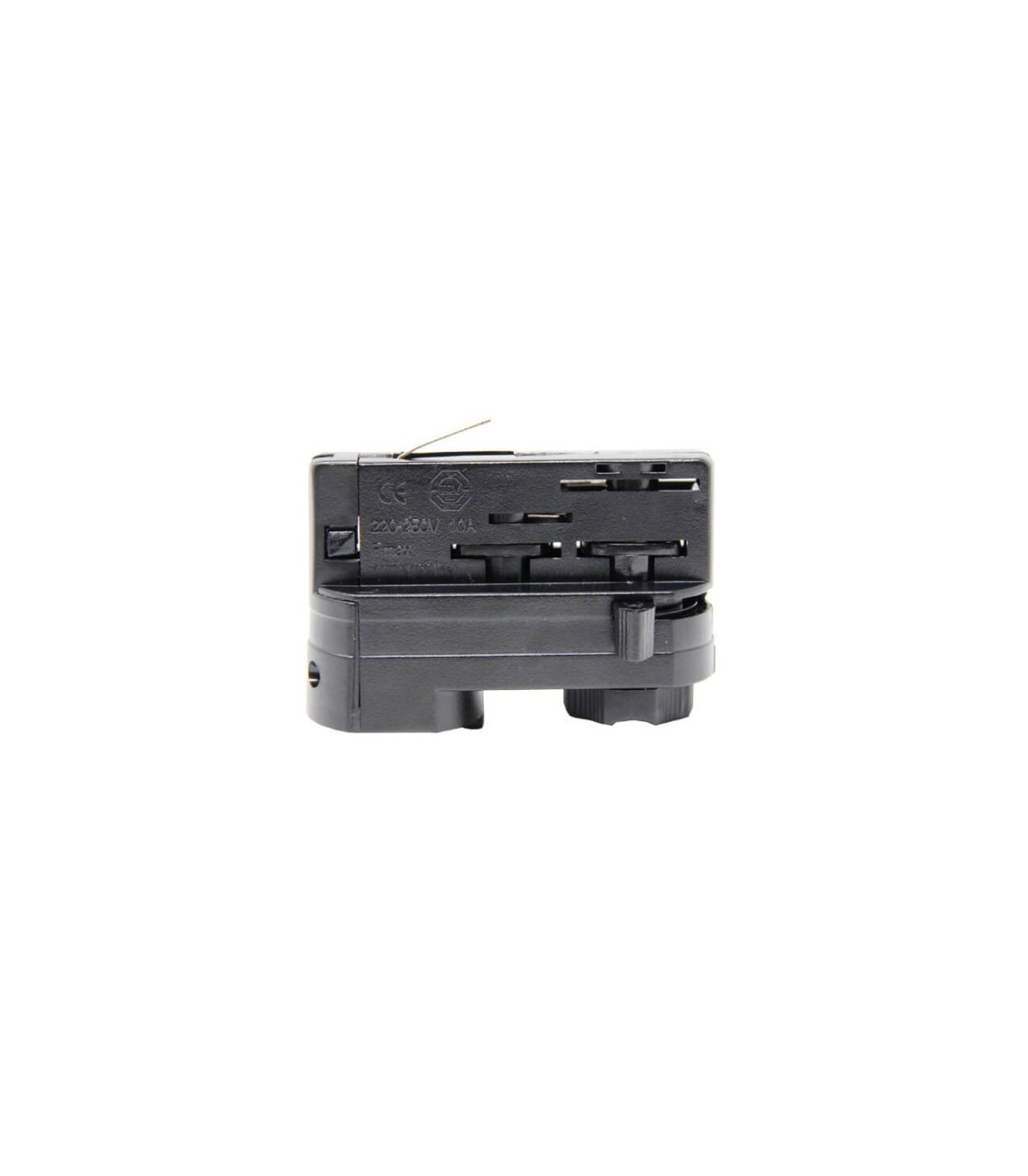 Adaptador para Carril Trifásico Negro