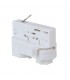 Adaptador para Carril Trifásico Blanco