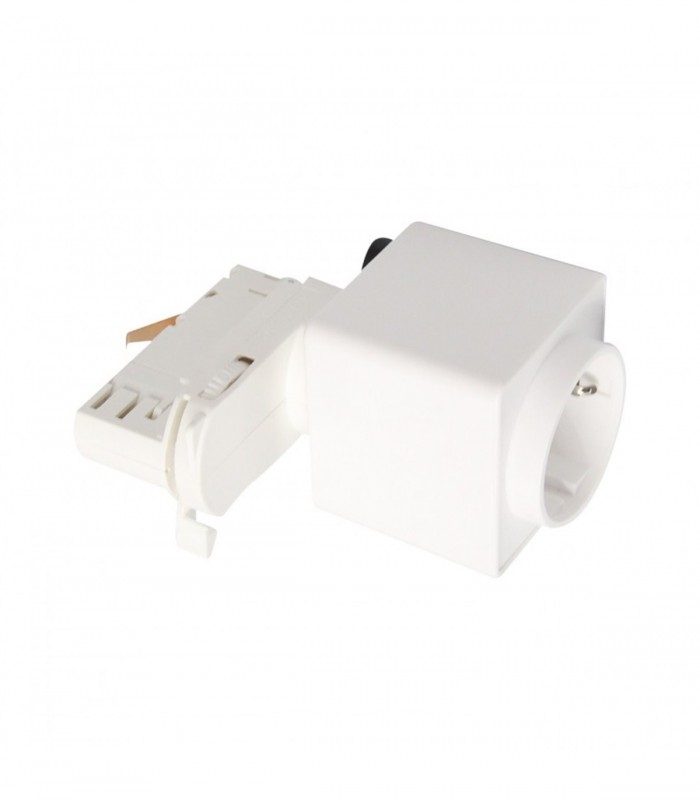 Base Schuko para Carril Trifásico Blanco