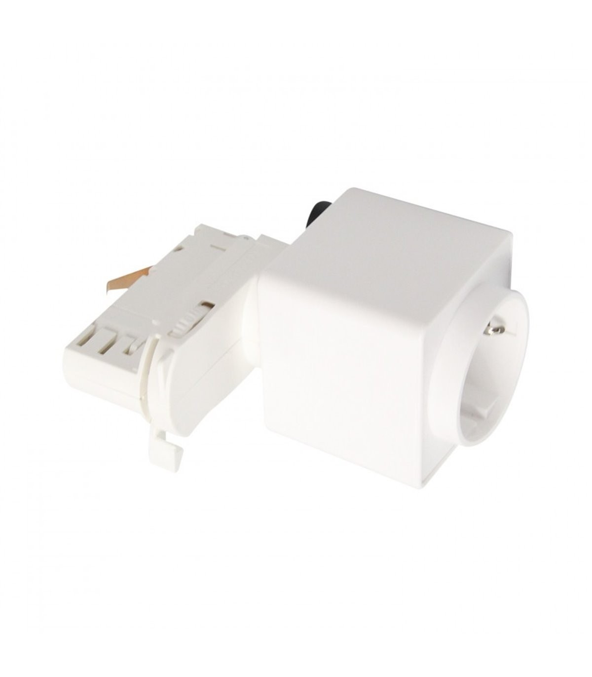 Base Schuko para Carril Trifásico Blanco