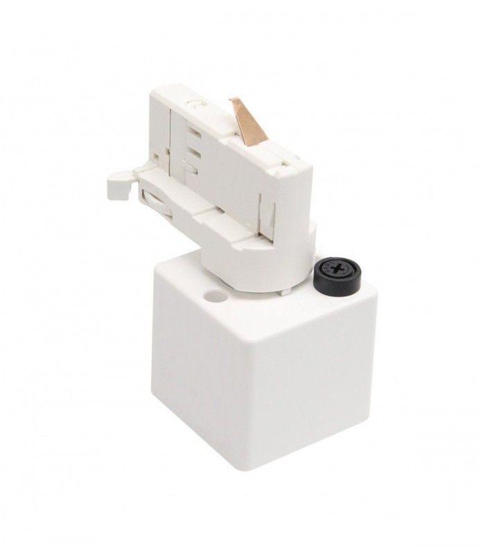 Base Schuko para Carril Trifásico Blanco