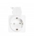 Base Schuko para Carril Trifásico Blanco