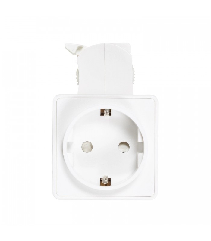 Base Schuko para Carril Trifásico Blanco