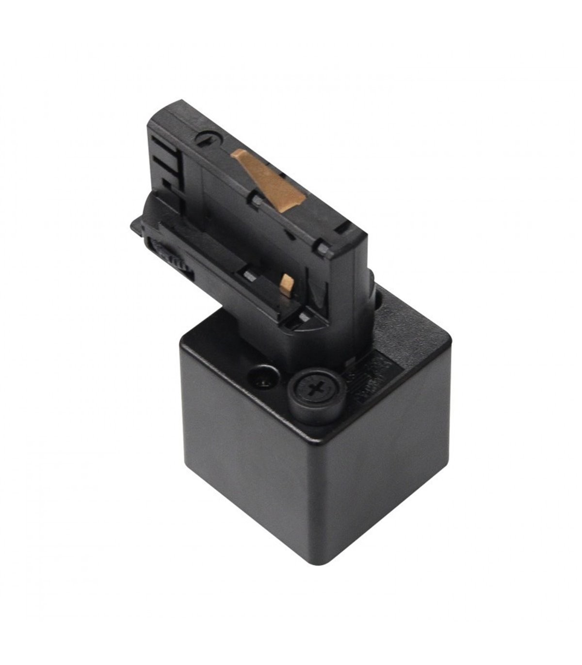 Base Schuko para Carril Trifásico Negro