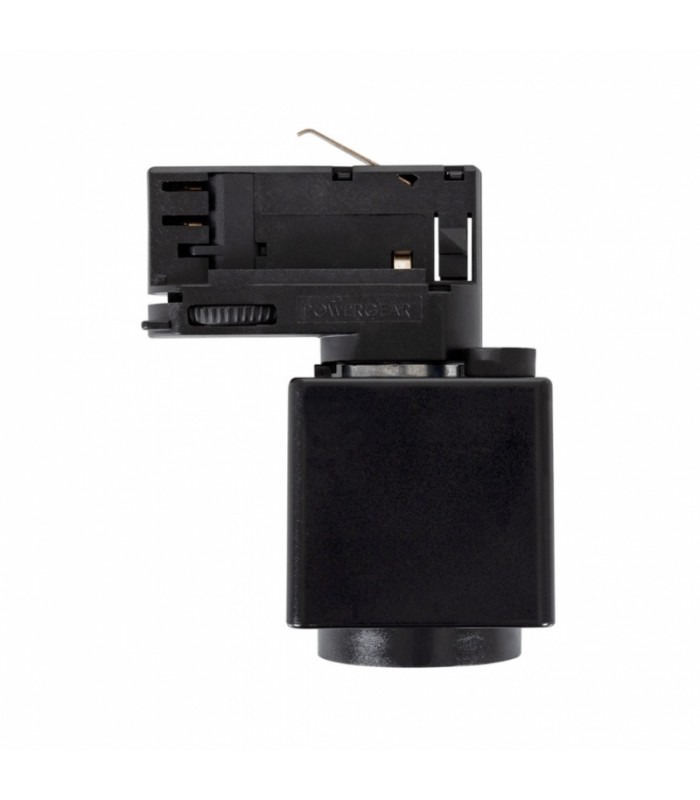 Base Schuko para Carril Trifásico Negro