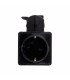 Base Schuko para Carril Trifásico Negro
