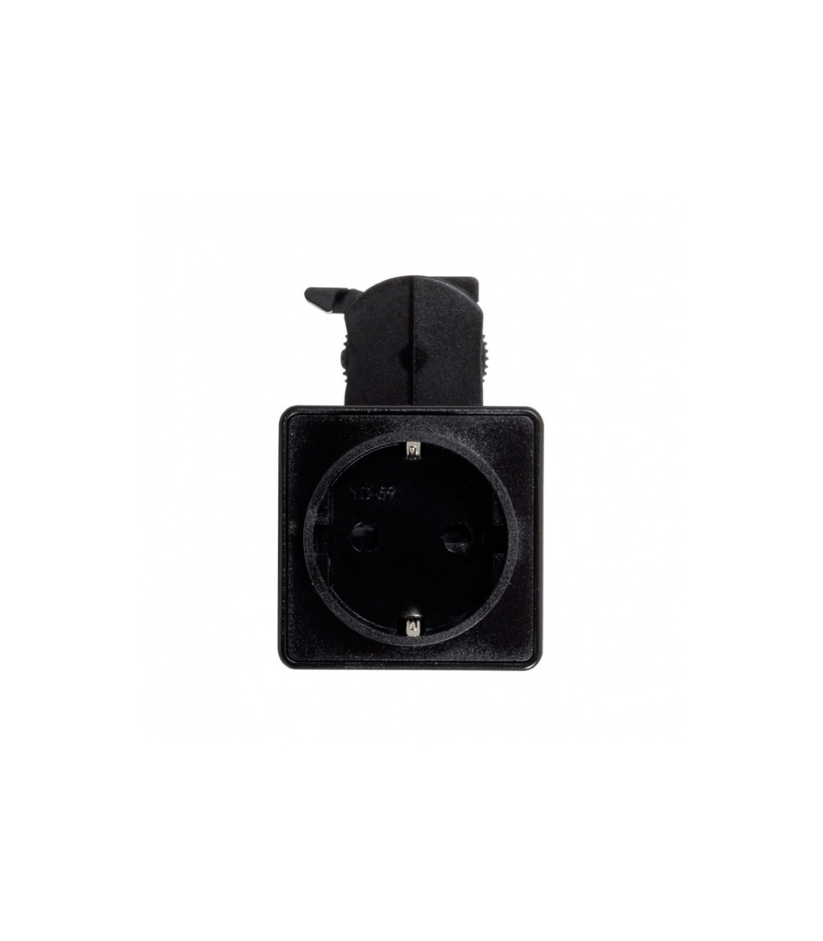 Base Schuko para Carril Trifásico Negro