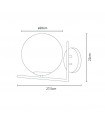 Aplique de Pared Aimee 1xE27 Cromo