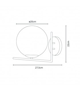 Aplique de Pared Aimee 1xE27 Oro
