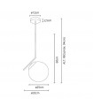 Lámpara Colgante Aimee 1xE27 Cromo REGx320mm