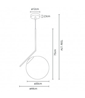 Lámpara Colgante Aimee 1xE27 Cromo REGx440mm