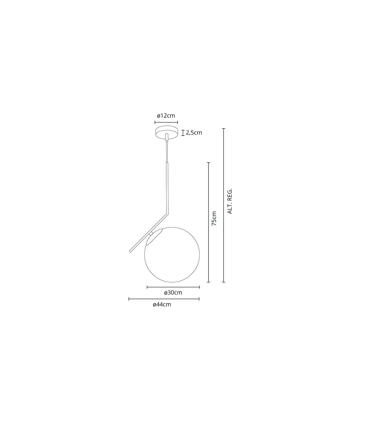 Lámpara Colgante Aimee 1xE27 Oro REGx440mm