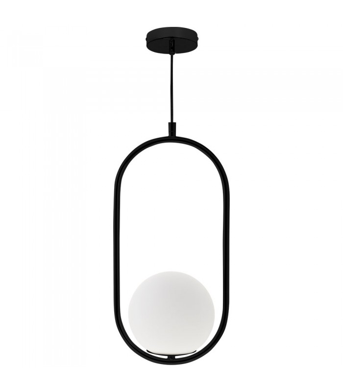 Lámpara Colgante Aimee Óvalo 1xE27 Negro