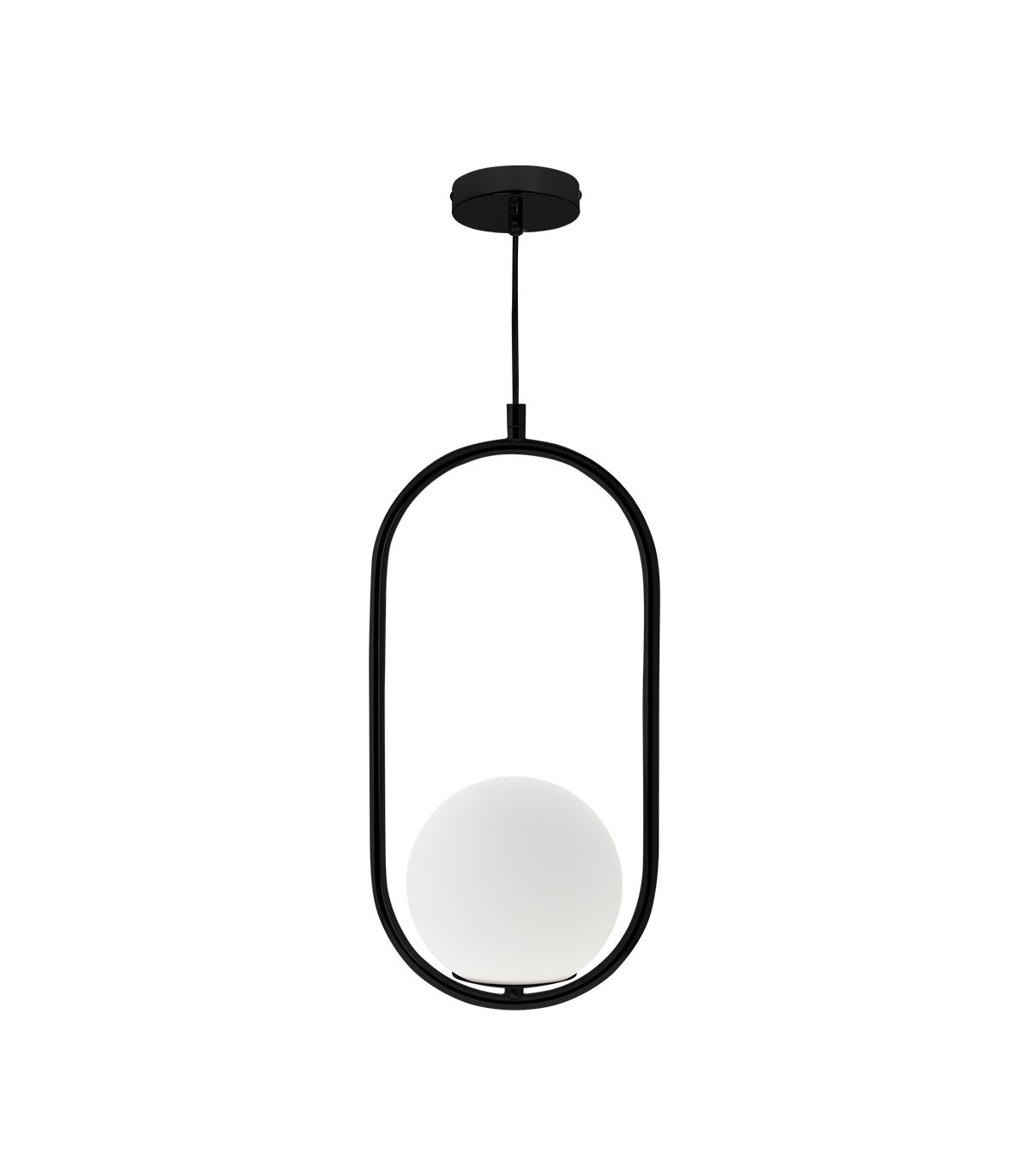 Lámpara Colgante Aimee Óvalo 1xE27 Negro