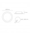 Downlight Led BOXSTER 24W 2500LM IP20 Redondo Blanco